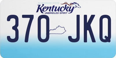 KY license plate 370JKQ