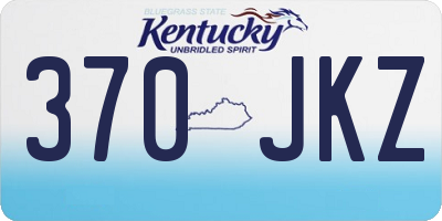 KY license plate 370JKZ