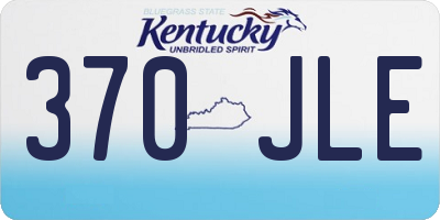KY license plate 370JLE