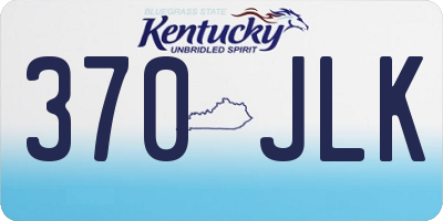 KY license plate 370JLK