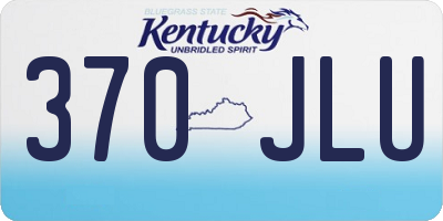 KY license plate 370JLU