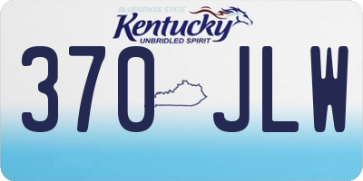 KY license plate 370JLW
