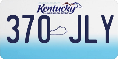 KY license plate 370JLY