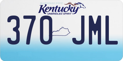 KY license plate 370JML