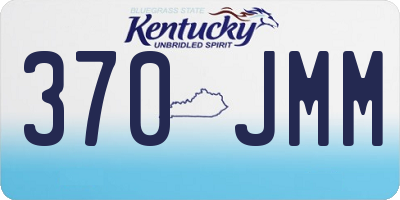 KY license plate 370JMM