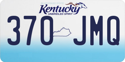 KY license plate 370JMQ