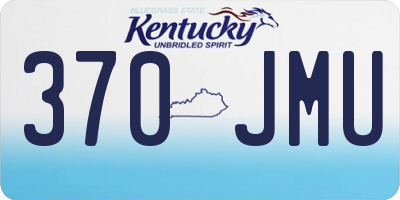 KY license plate 370JMU