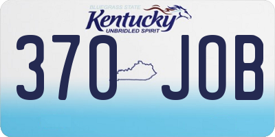 KY license plate 370JOB