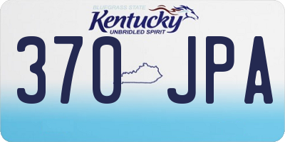 KY license plate 370JPA
