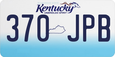 KY license plate 370JPB