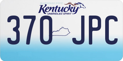 KY license plate 370JPC