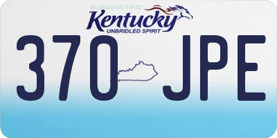 KY license plate 370JPE