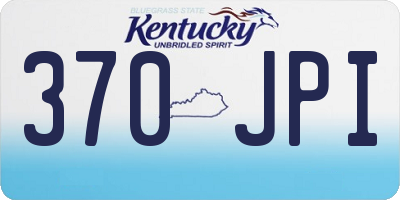 KY license plate 370JPI
