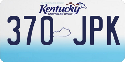 KY license plate 370JPK