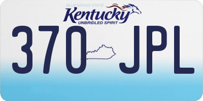 KY license plate 370JPL