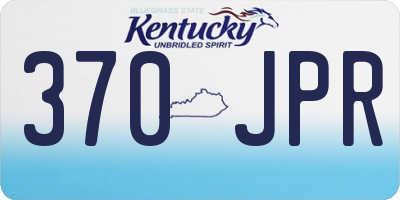 KY license plate 370JPR