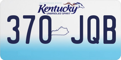 KY license plate 370JQB