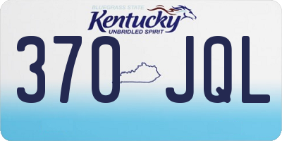KY license plate 370JQL