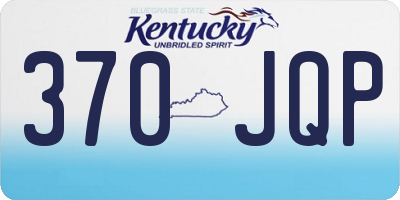 KY license plate 370JQP