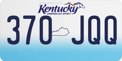 KY license plate 370JQQ