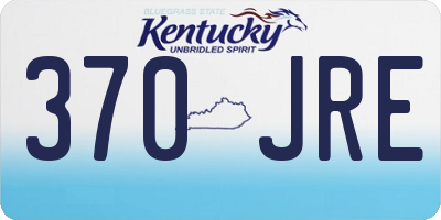 KY license plate 370JRE