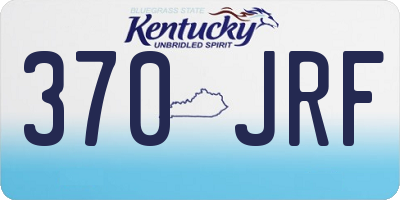 KY license plate 370JRF