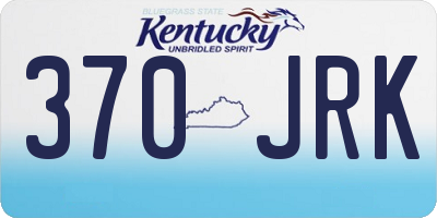 KY license plate 370JRK
