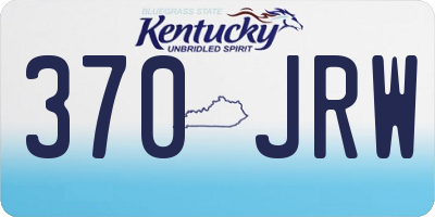 KY license plate 370JRW