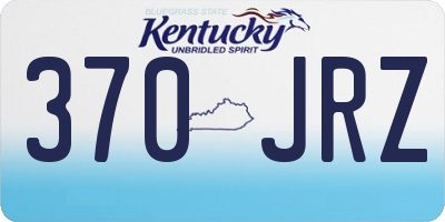 KY license plate 370JRZ