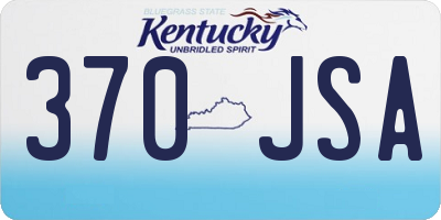 KY license plate 370JSA