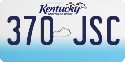 KY license plate 370JSC