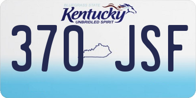 KY license plate 370JSF