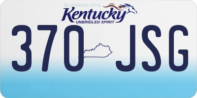 KY license plate 370JSG