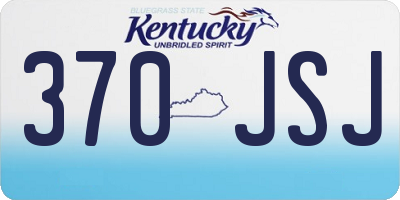 KY license plate 370JSJ