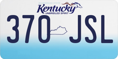 KY license plate 370JSL
