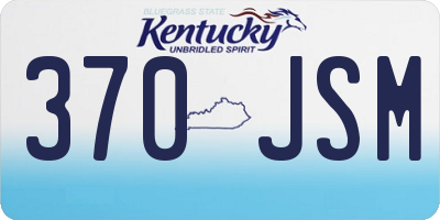 KY license plate 370JSM