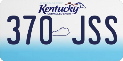 KY license plate 370JSS