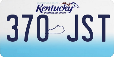 KY license plate 370JST