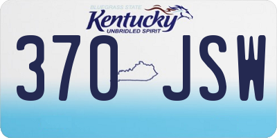 KY license plate 370JSW