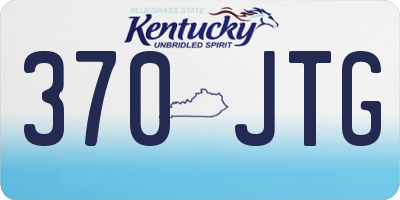 KY license plate 370JTG