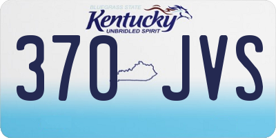 KY license plate 370JVS