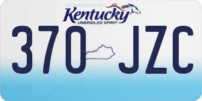 KY license plate 370JZC