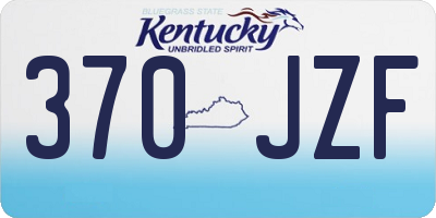 KY license plate 370JZF