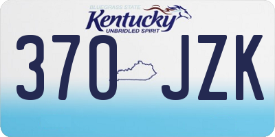 KY license plate 370JZK