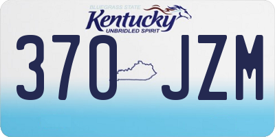 KY license plate 370JZM