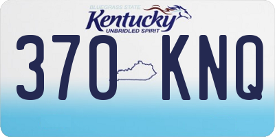 KY license plate 370KNQ