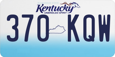 KY license plate 370KQW