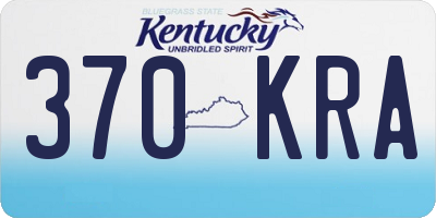 KY license plate 370KRA