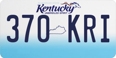 KY license plate 370KRI