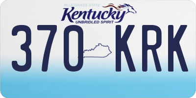 KY license plate 370KRK